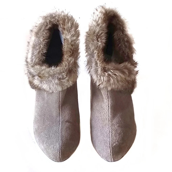 Vintage Avon Suede Booties Victorian Steampunk Coquette 8.5 - Picture 7 of 9